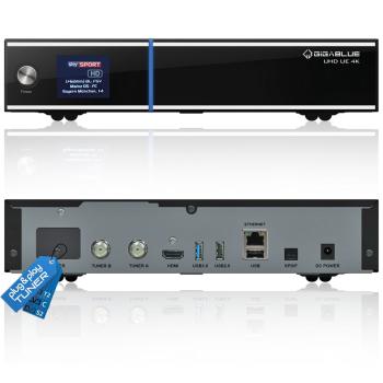 WS + FS3 + Gigablue UHD UE 4K Box SAT-Receiver 2xDVB-S2 inkl. 1200MBIT Wlan stick + 1000GB HDD